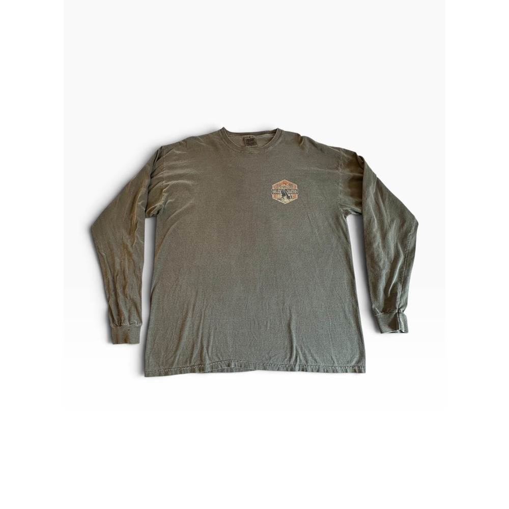 Sandestin FL Shark Charters T-Shirt Mens XL Dark Gray Long Sleeve Comfort Colors